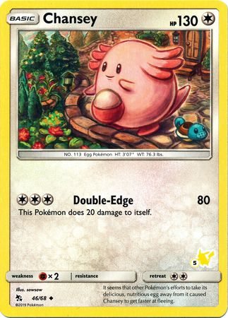 Chansey (46/68) (Pikachu Stamp #5) [Battle Academy 2020] | Good Games North