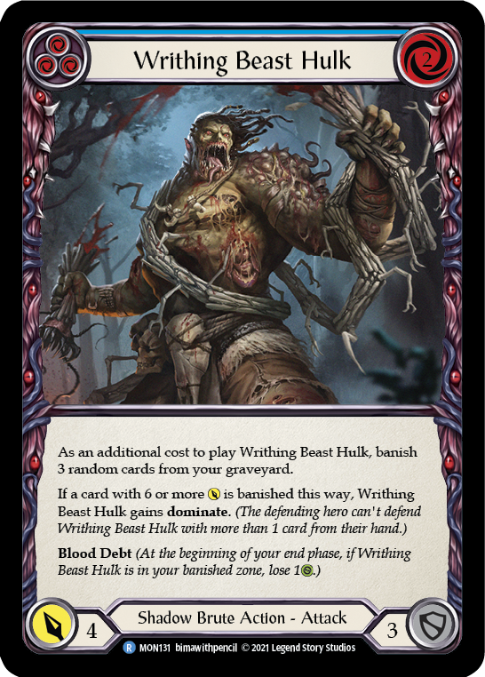 Writhing Beast Hulk (Blue) [MON131] 1st Edition Normal | Good Games North