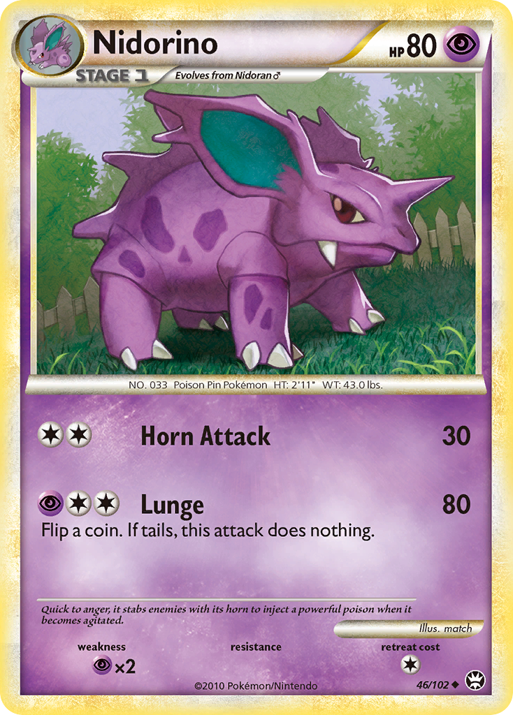 Nidorino (46/102) [HeartGold & SoulSilver: Triumphant] | Good Games North
