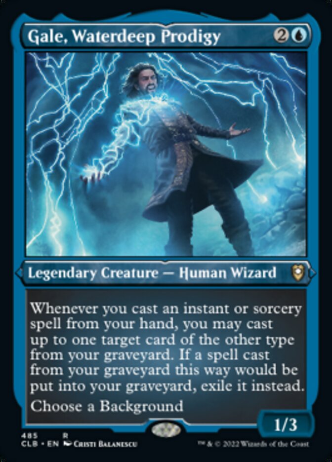 Gale, Waterdeep Prodigy (Foil Etched) [Commander Legends: Battle for Baldur's Gate] | Good Games North
