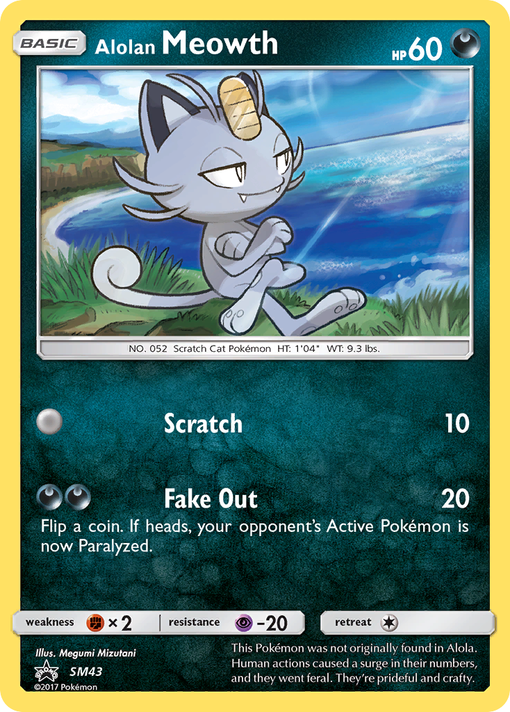 Alolan Meowth (SM43) [Sun & Moon: Black Star Promos] | Good Games North