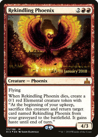 Rekindling Phoenix [Rivals of Ixalan Promos] | Good Games North