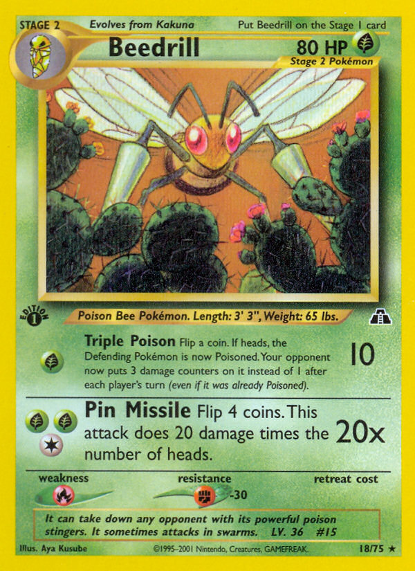 Beedrill (18/75) [Neo Discovery 1st Edition] | Good Games North