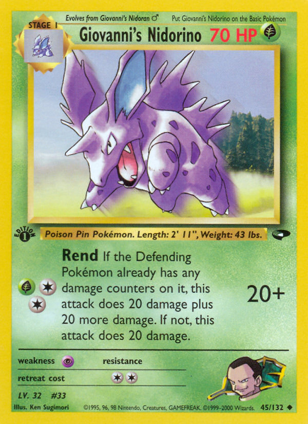Giovanni's Nidorino (45/132) [Gym Challenge 1st Edition] | Good Games North
