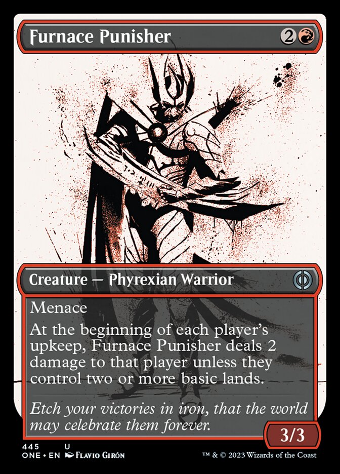 Furnace Punisher (Showcase Ichor Step-and-Compleat Foil) [Phyrexia: All Will Be One] | Good Games North