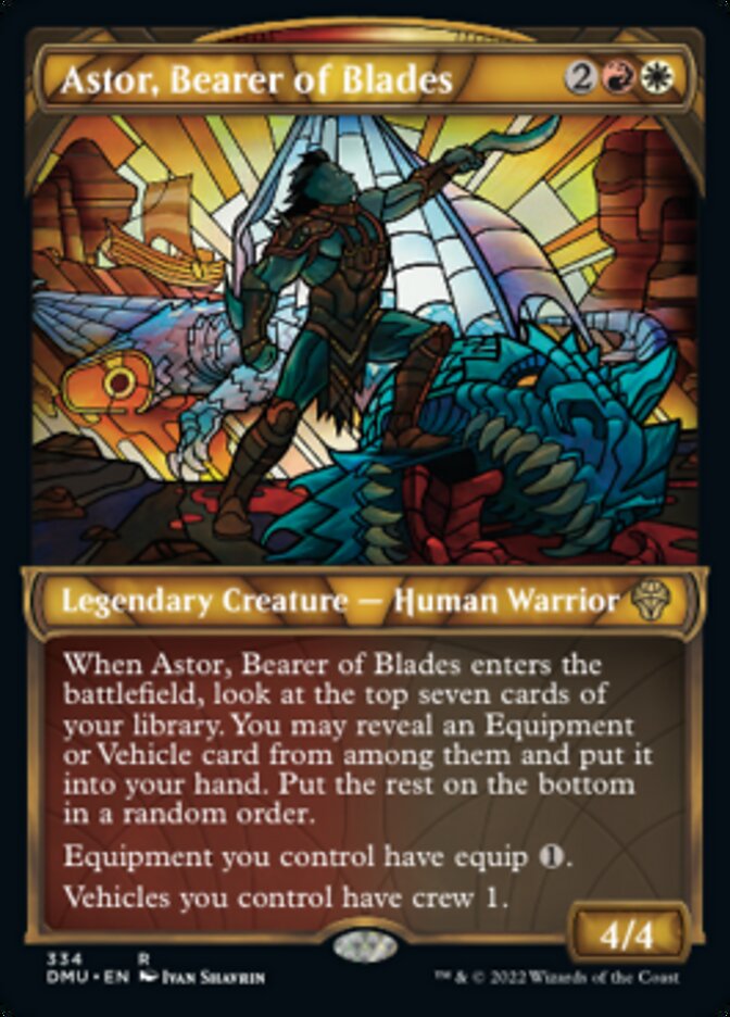 Astor, Bearer of Blades (Showcase Textured) [Dominaria United] | Good Games North
