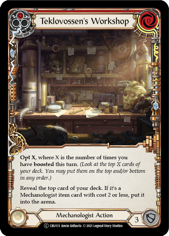 Teklovossen's Workshop (Red) [U-CRU115-RF] Unlimited Rainbow Foil | Good Games North