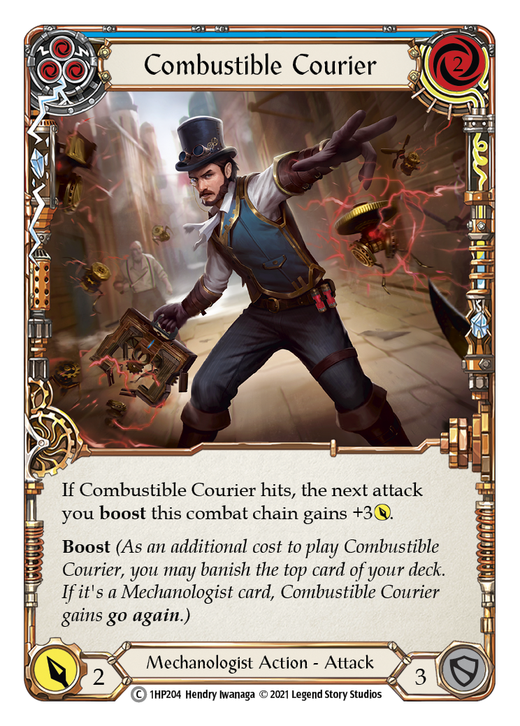 Combustible Courier (Blue) [1HP204] | Good Games North