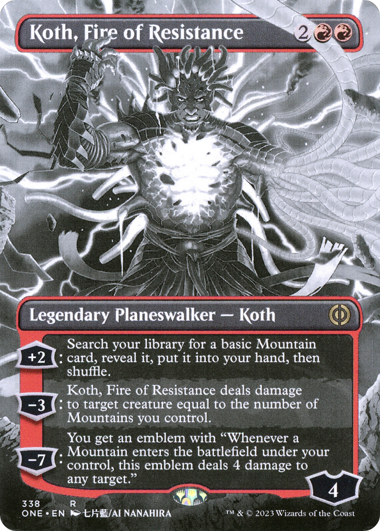 Koth, Fire of Resistance (Borderless Manga) [Phyrexia: All Will Be One] | Good Games North