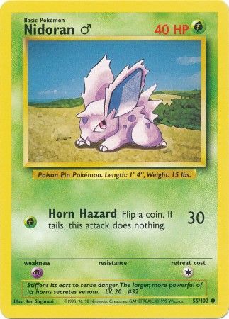 Nidoran (55/102) (Male) [Base Set Unlimited] | Good Games North