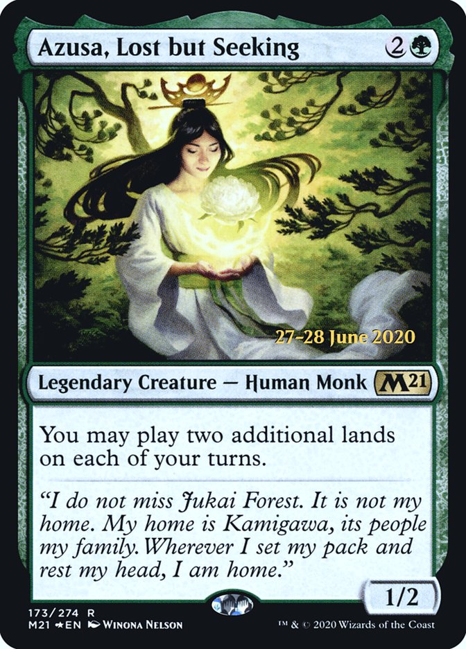 Azusa, Lost but Seeking  [Core Set 2021 Prerelease Promos] | Good Games North