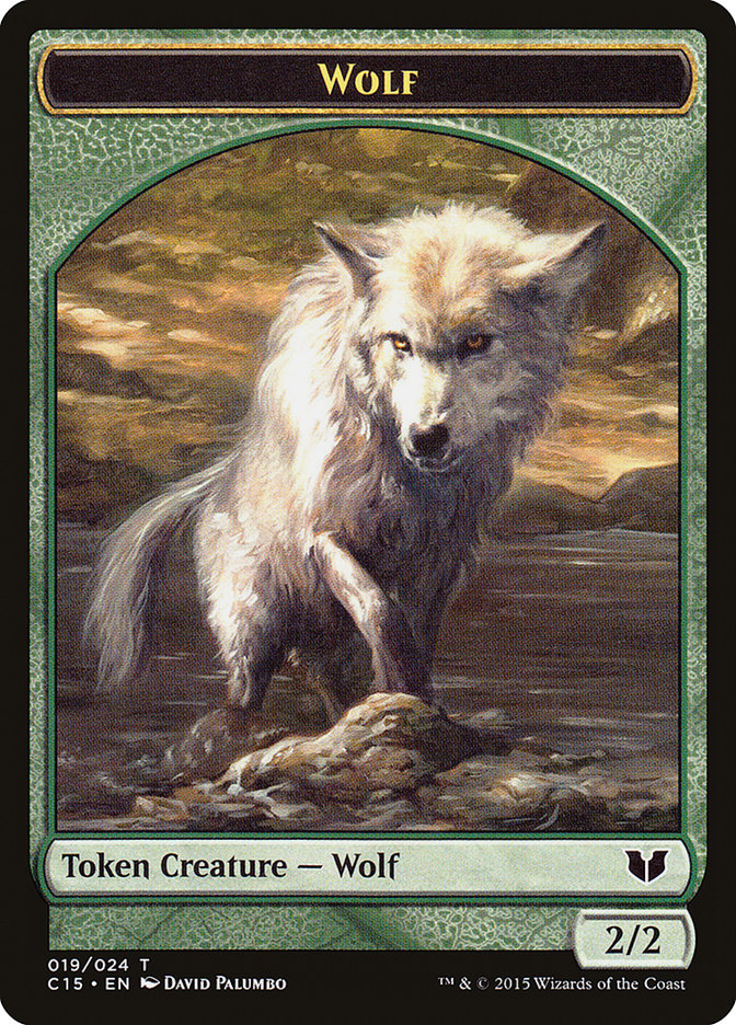 Wolf // Zombie Double-Sided Token [Commander 2015 Tokens] | Good Games North