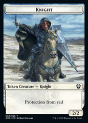 Zombie Knight // Knight Double-sided Token [Dominaria United Commander Tokens] | Good Games North