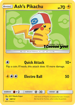 Ash's Pikachu (SM112) [Sun & Moon: Black Star Promos] | Good Games North