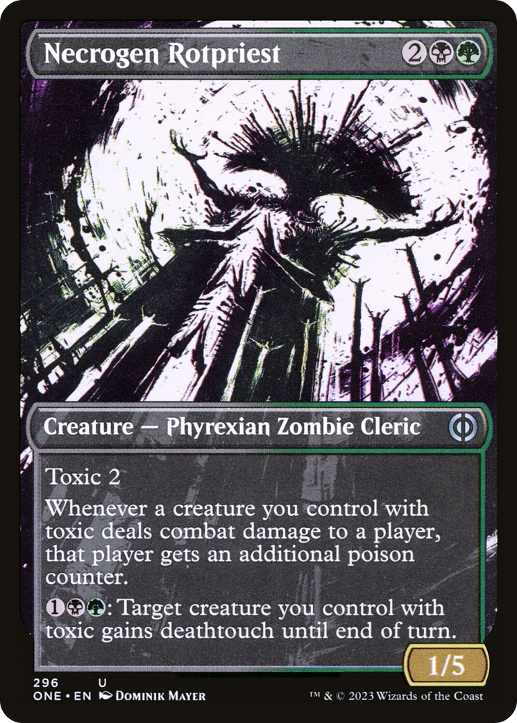 Necrogen Rotpriest (Borderless Ichor) [Phyrexia: All Will Be One] | Good Games North