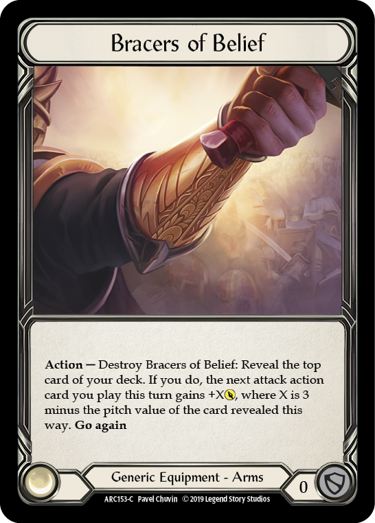 Bracers of Belief [ARC153-C] 1st Edition Cold Foil | Good Games North