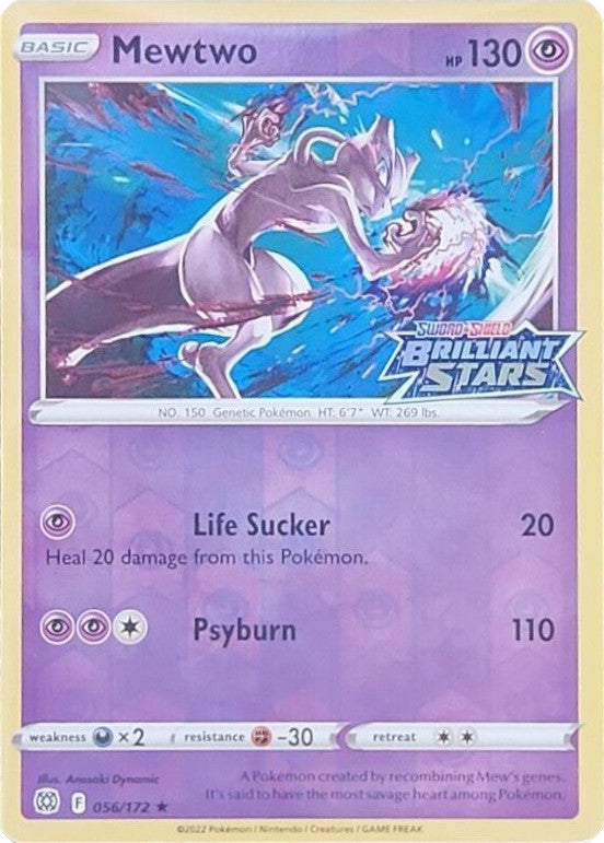 Mewtwo (056/172) (Brilliant Stars Stamped) [Sword & Shield: Brilliant Stars] | Good Games North