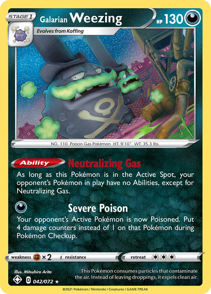 Galarian Weezing (042/072) [Sword & Shield: Shining Fates] | Good Games North