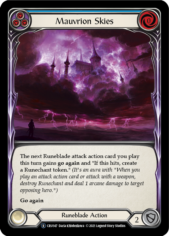 Mauvrion Skies (Blue) [U-CRU147-RF] Unlimited Rainbow Foil | Good Games North