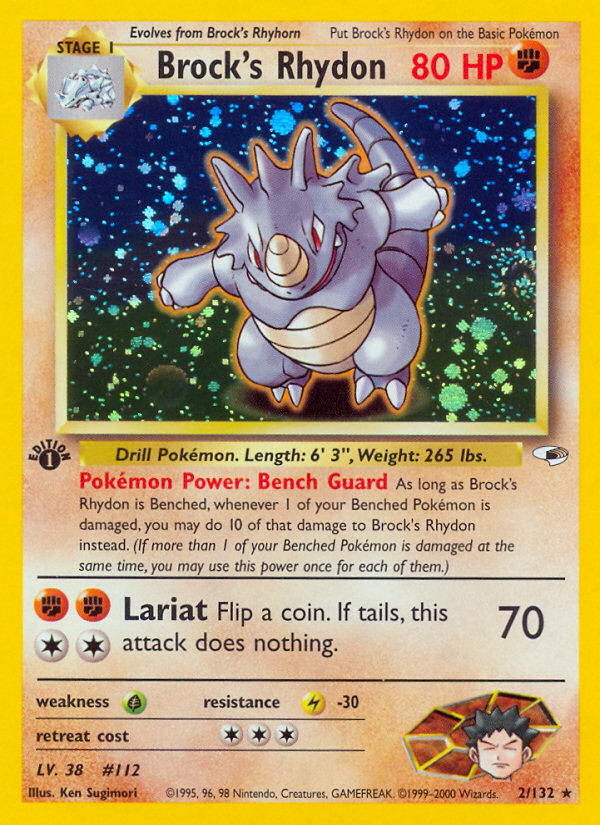 Brock's Rhydon (2/132) [Gym Heroes 1st Edition] | Good Games North