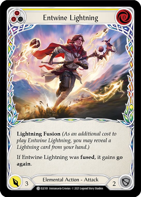 Entwine Lightning (Yellow) [ELE101] (Tales of Aria)  1st Edition Rainbow Foil | Good Games North