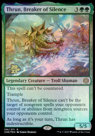 Thrun, Breaker of Silence [Phyrexia: All Will Be One Prerelease Promos] | Good Games North