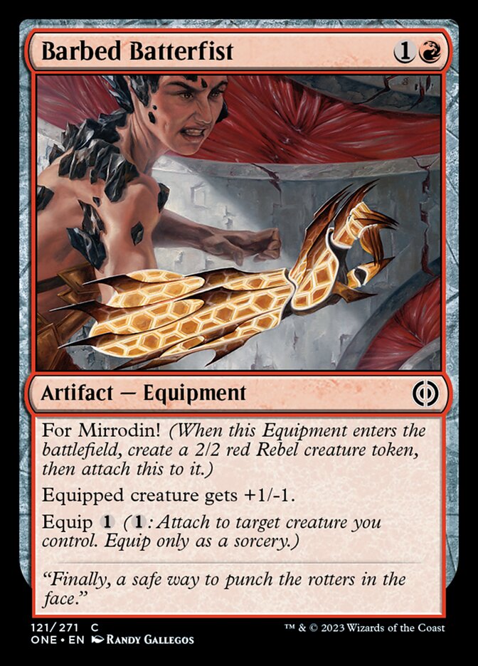 Barbed Batterfist [Phyrexia: All Will Be One] | Good Games North