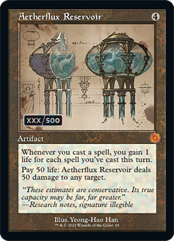 Aetherflux Reservoir (Retro Schematic) (Serial Numbered) [The Brothers' War Retro Artifacts] | Good Games North