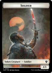 Construct // Soldier Double-Sided Token [Murders at Karlov Manor Commander Tokens] | Good Games North
