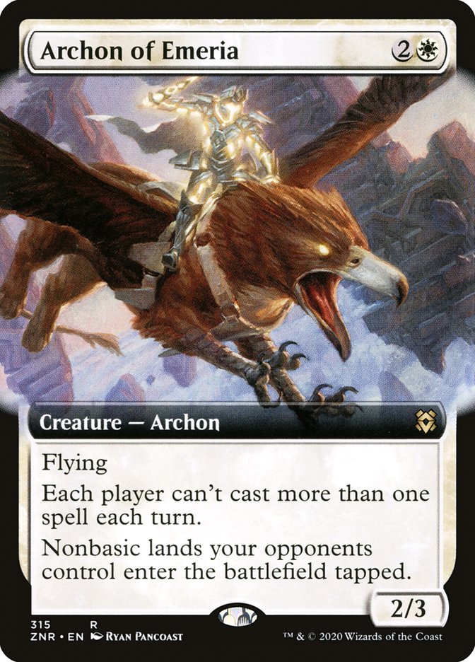 Archon of Emeria (Extended Art) [Zendikar Rising] | Good Games North