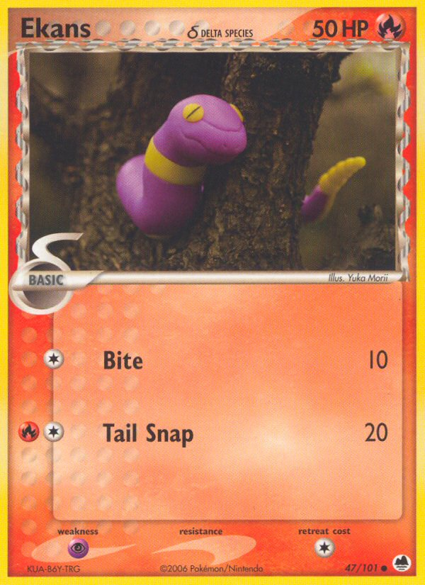 Ekans (47/101) (Delta Species) [EX: Dragon Frontiers] | Good Games North