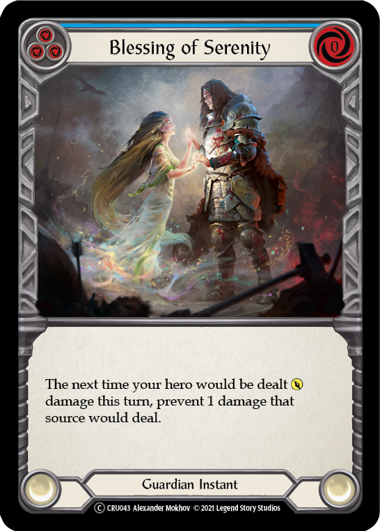 Blessing of Serenity (Blue) [U-CRU043-RF] Unlimited Rainbow Foil | Good Games North