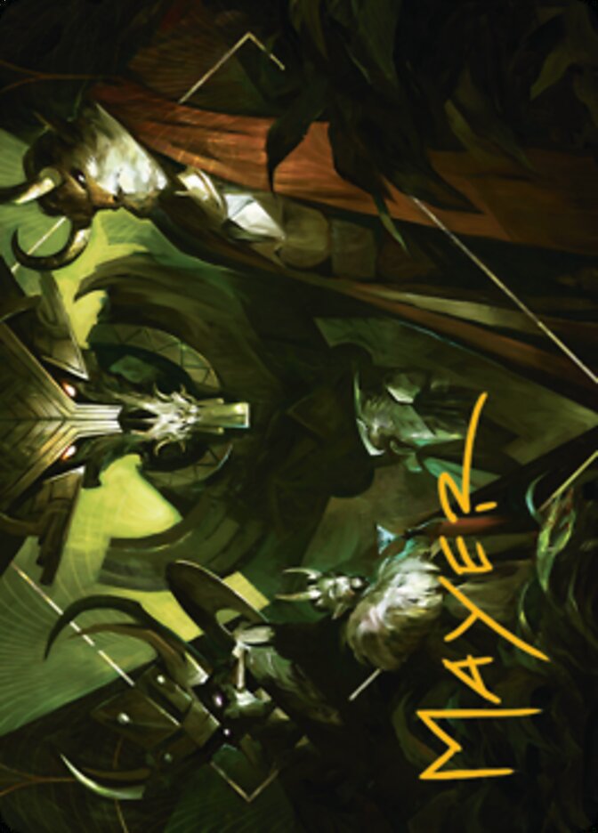 Meeting of the Five Art Card (Gold-Stamped Signature) [Streets of New Capenna Art Series] | Good Games North