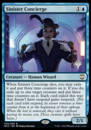 Sinister Concierge (Promo Pack) [Streets of New Capenna Commander Promos] | Good Games North