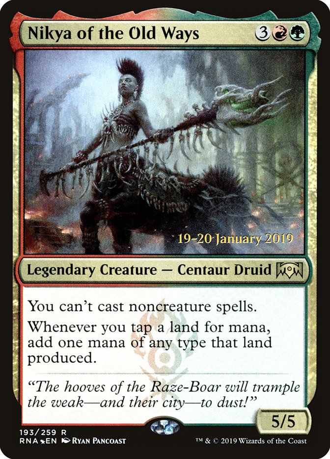 Nikya of the Old Ways [Ravnica Allegiance Prerelease Promos] | Good Games North