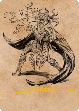 Livaan, Cultist of Tiamat Art Card (Gold-Stamped Signature) [Commander Legends: Battle for Baldur's Gate Art Series] | Good Games North