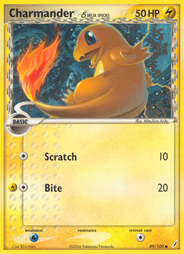 Charmander (49/100) (Delta Species) [EX: Crystal Guardians] | Good Games North