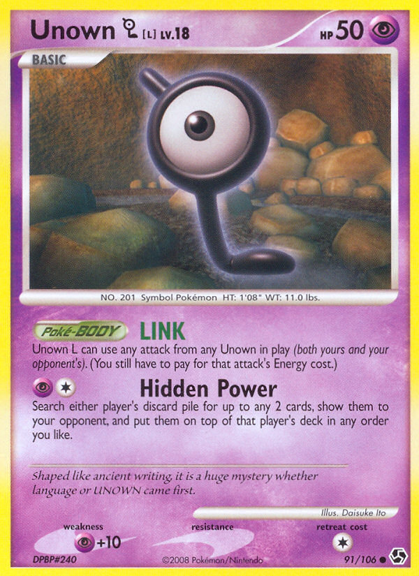 Unown L (91/106) [Diamond & Pearl: Great Encounters] | Good Games North