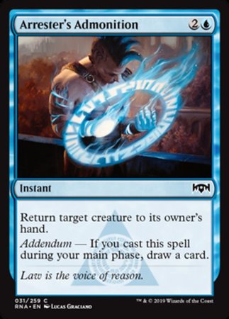 Arrester's Admonition [Ravnica Allegiance] | Good Games North