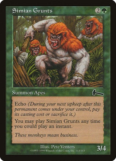 Simian Grunts [Urza's Legacy] | Good Games North