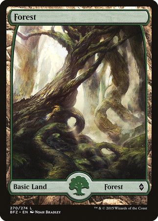 Forest (270) - Full Art [Battle for Zendikar] | Good Games North