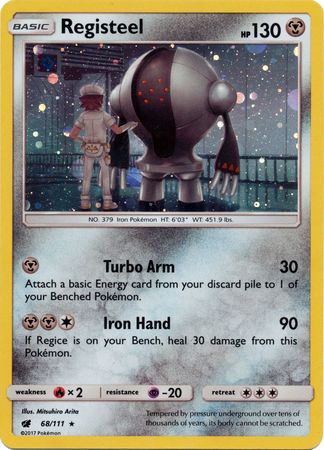 Registeel (68/111) (Cosmos Holo) [Sun & Moon: Crimson Invasion] | Good Games North