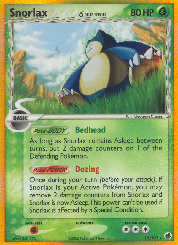 Snorlax (10/101) (Delta Species) [EX: Dragon Frontiers] | Good Games North