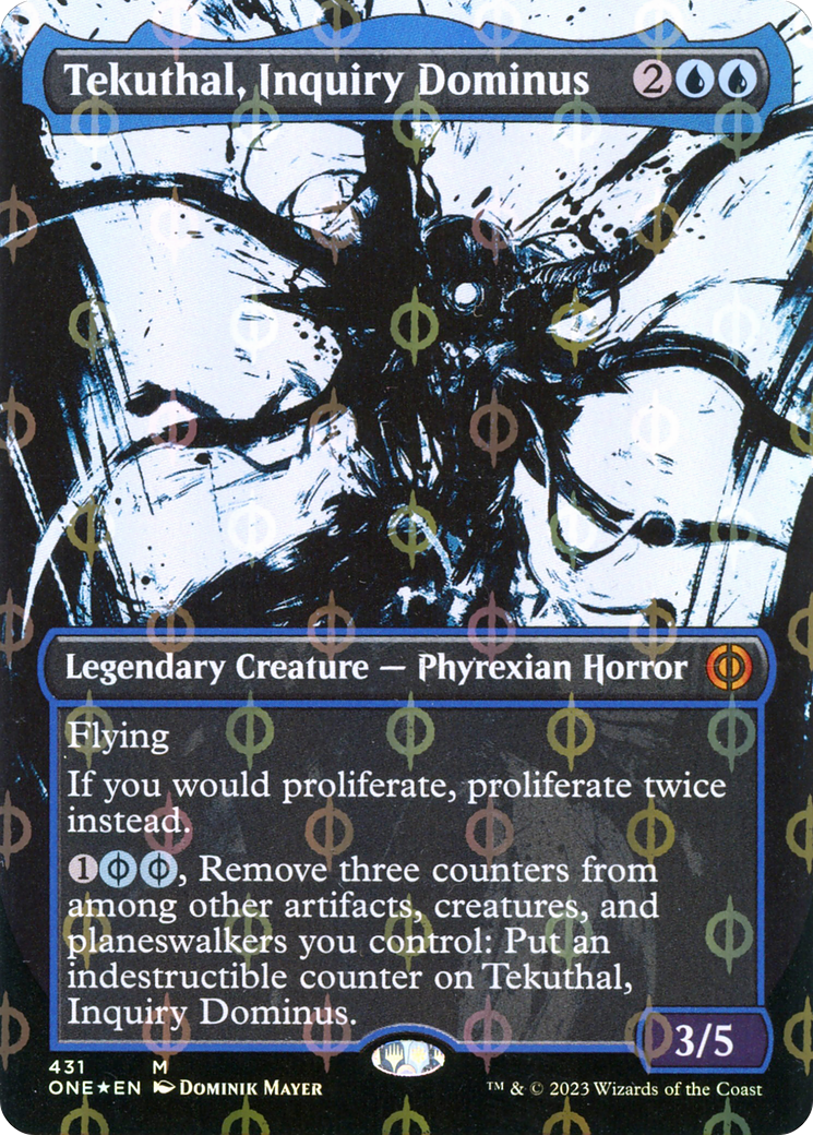 Tekuthal, Inquiry Dominus (Borderless Ichor Step-and-Compleat Foil) [Phyrexia: All Will Be One] | Good Games North