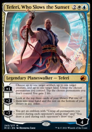 Teferi, Who Slows the Sunset (Promo Pack) [Innistrad: Midnight Hunt Promos] | Good Games North