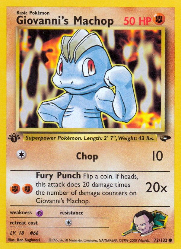 Giovanni's Machop (72/132) [Gym Challenge 1st Edition] | Good Games North