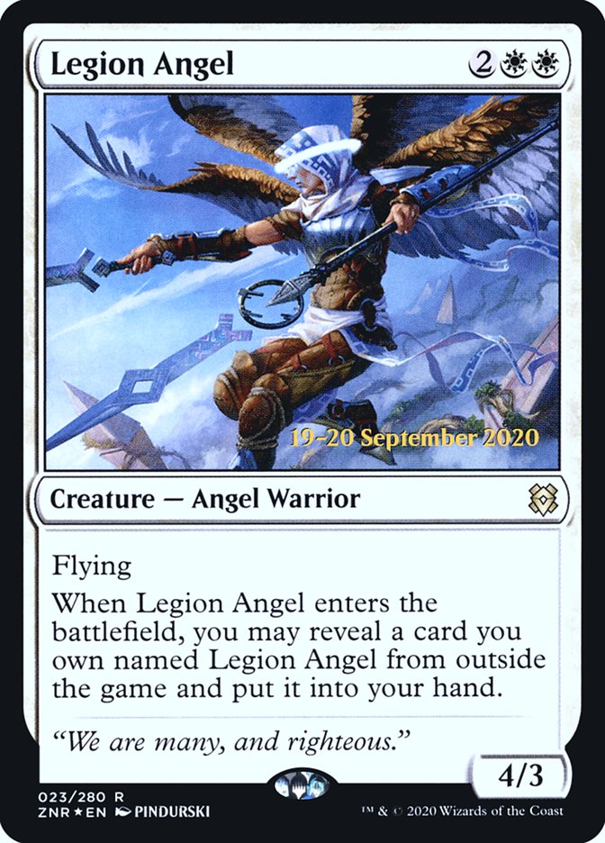 Legion Angel  [Zendikar Rising Prerelease Promos] | Good Games North