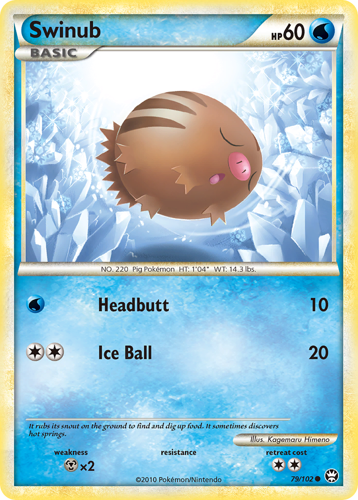 Swinub (79/102) [HeartGold & SoulSilver: Triumphant] | Good Games North