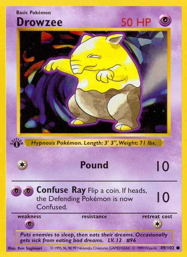 Drowzee (49/102) (Shadowless) [Base Set 1st Edition] | Good Games North