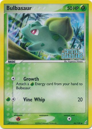 Bulbasaur (46/100) (Stamped) [EX: Crystal Guardians] | Good Games North